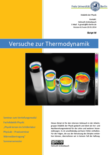 Skript zu Experimenten der Thermodynamik