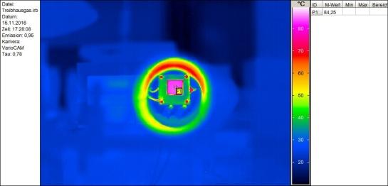 Abb. 9: Die Ausgangstemperatur von 84 °C ist wieder erreicht