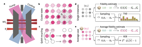 Verifiable random sampling schemes with trapped ions.