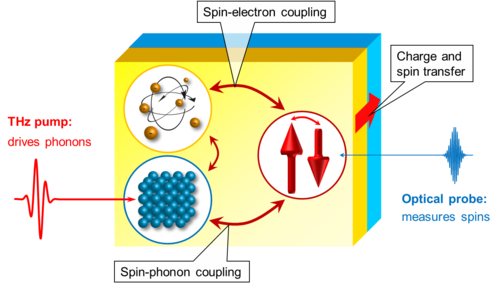 Figure 1: Coupling mechanisms to reveal ultrafast elementary processes in condensed matter