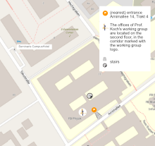 Map of the physics institute