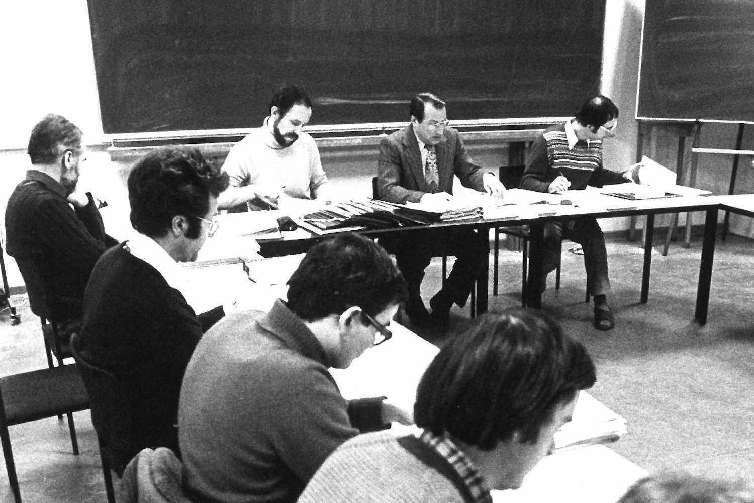 Fachbereichsratssitzung gegen Ende der 1970er Jahre