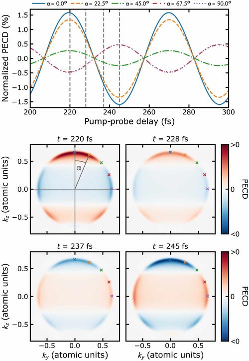 Pump-probe spectroscopy of chiral vibrational dynamics